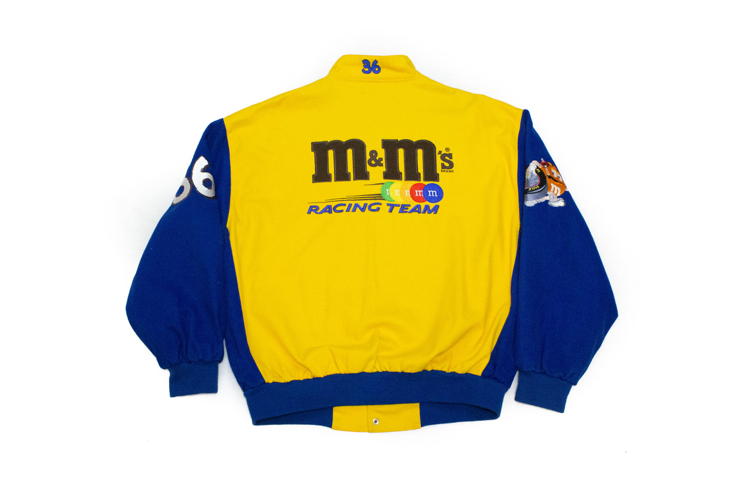 Vintage M&M's Nascar Racing Jacket Autographed By "Ken Schrader"