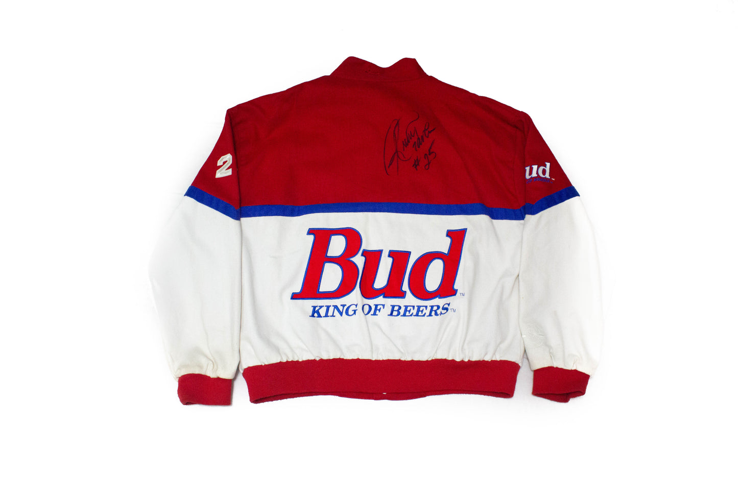 Vintage Ricky Craven Signed Autographed "Budweiser Beer" #25 NASCAR Racing Jacket