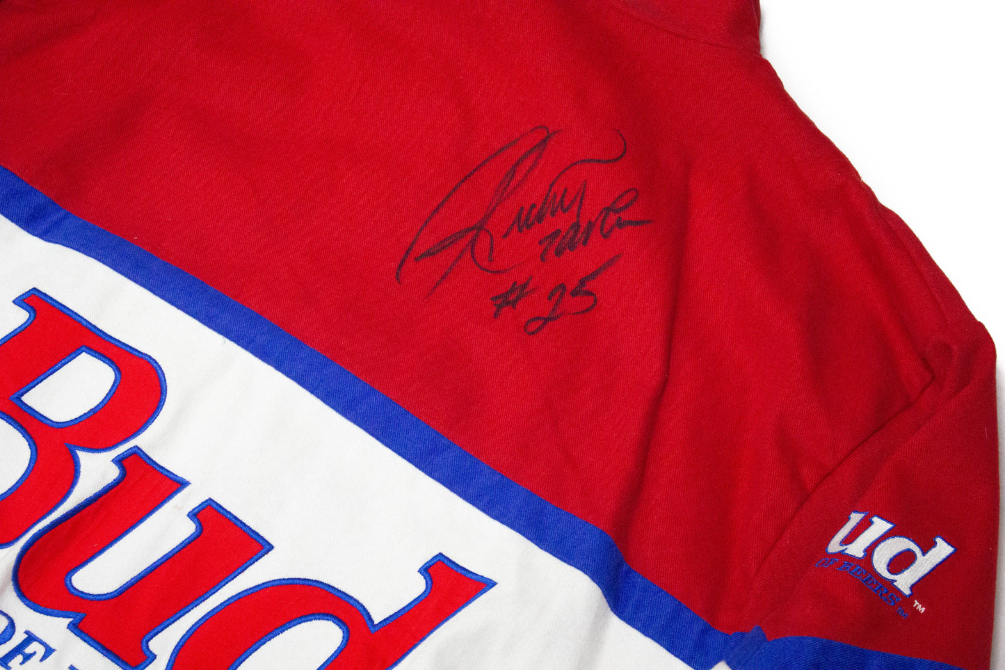 Vintage Ricky Craven Signed Autographed "Budweiser Beer" #25 NASCAR Racing Jacket