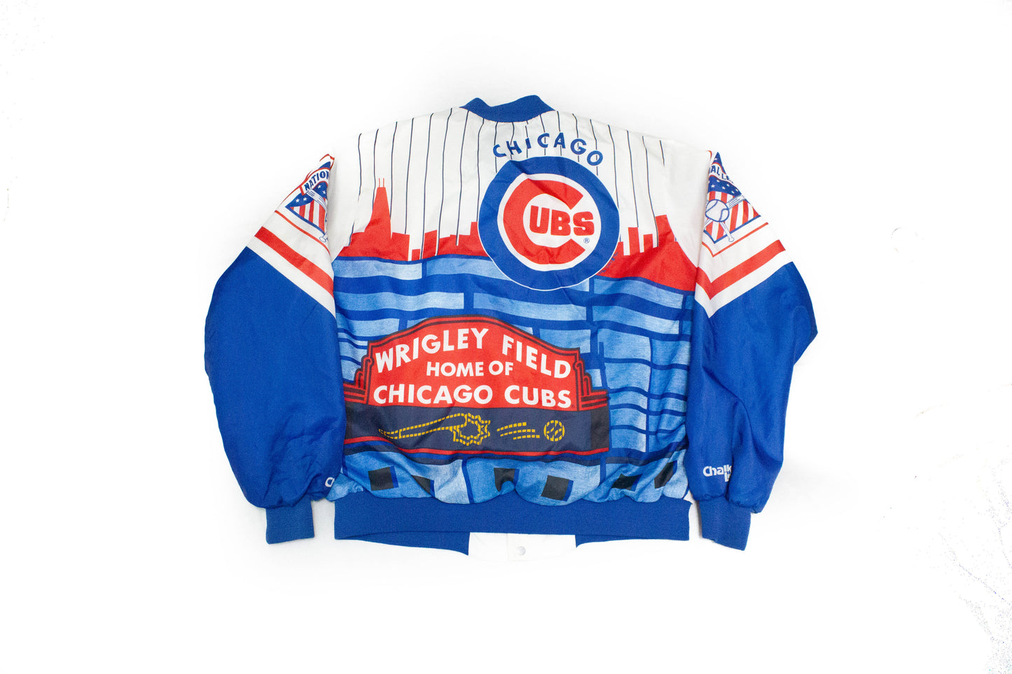 Vintage "Chicago Cubs Wrigley Field" All Star Fanimation Chalk Line Jacket