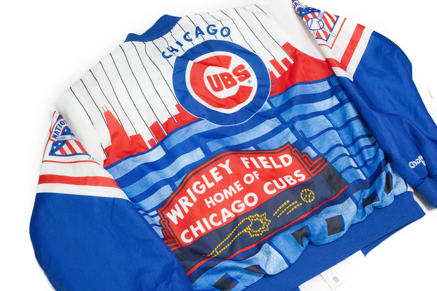 Vintage "Chicago Cubs Wrigley Field" All Star Fanimation Chalk Line Jacket