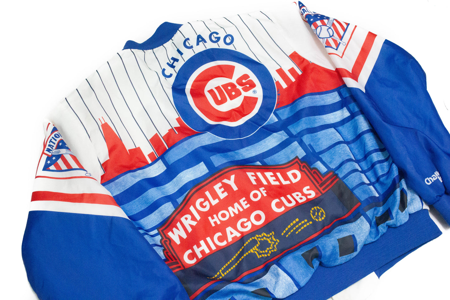 Vintage "Chicago Cubs Wrigley Field" All Star Fanimation Chalk Line Jacket